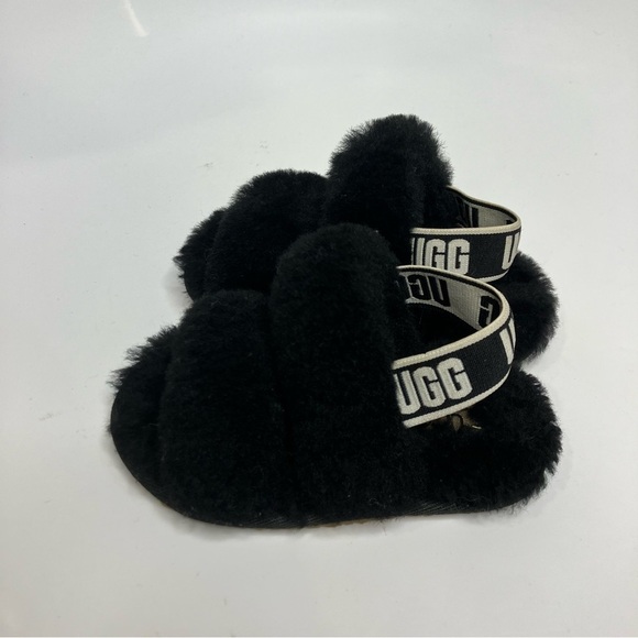 UGG Kids oh Yeah slides black & white size 6 - Picture 4 of 7